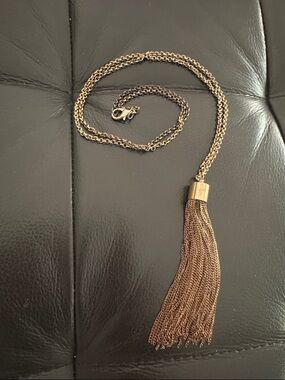 Mossimo Y2K Vintage Gold Tassel Pendant Necklace